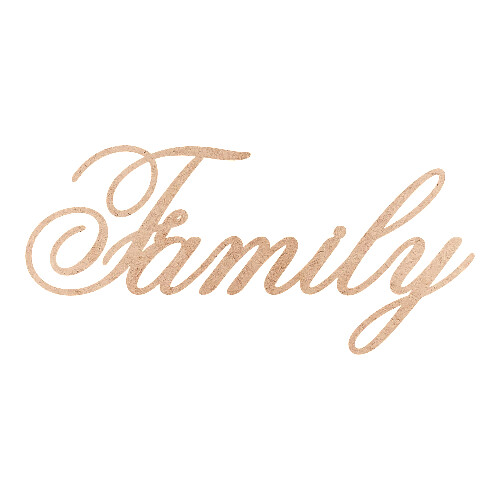 Recorte Family Old Script / MDF 3mm