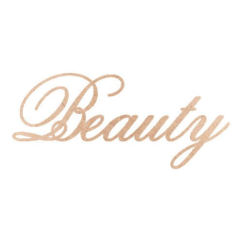 Recorte Beauty Old Script / MDF 3mm