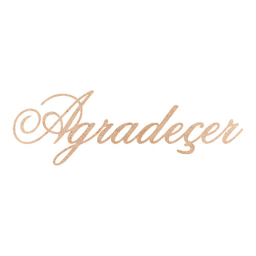 Recorte Agradecer Old Script / MDF 3mm