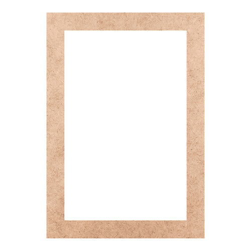 Recorte Moldura Ret 50 x 35 cm Borda 4 cm / MDF 3mm