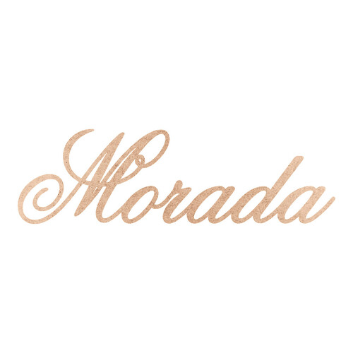 Recorte Morada Old Script / MDF 3mm