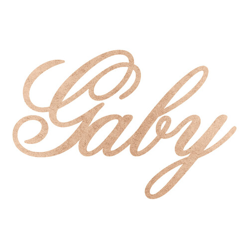 Recorte Gaby Old Script / MDF 3mm