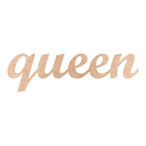 Recorte queen Script Mt Std / MDF 3mm