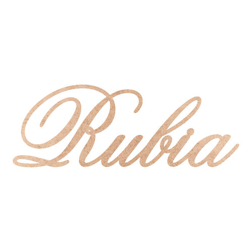 Recorte Rubia Old Script / MDF 3mm