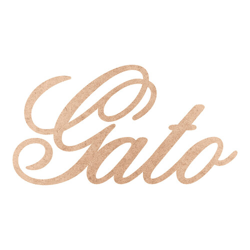 Recorte Gato Old Script / MDF 3mm