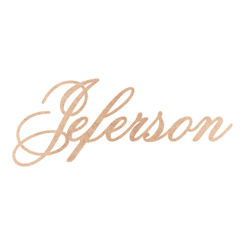 Recorte Jeferson Old Script / MDF 3mm