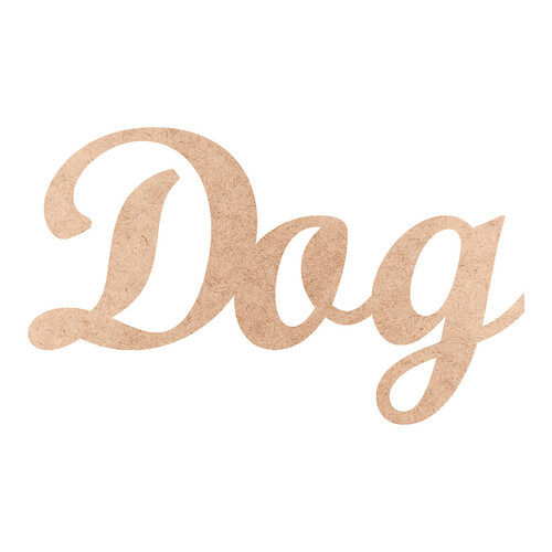 Recorte Dog Script Mt Std / MDF 3mm