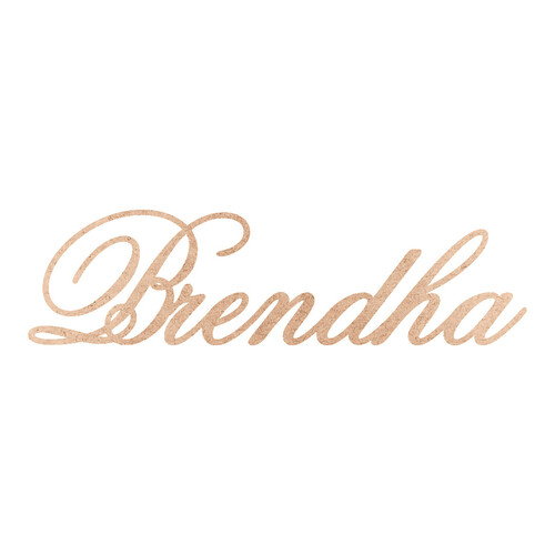 Recorte Brendha Old Script / MDF 3mm