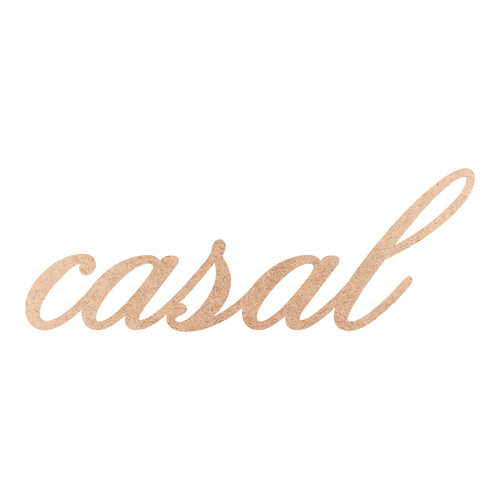 Recorte casal Old Script / MDF 3mm