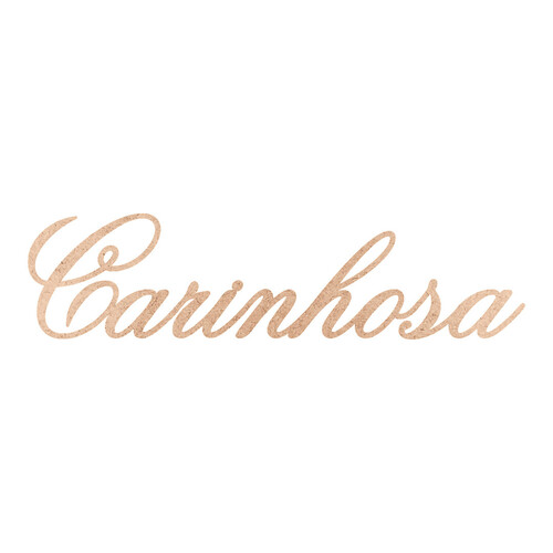 Recorte Carinhosa Old Script / MDF 3mm