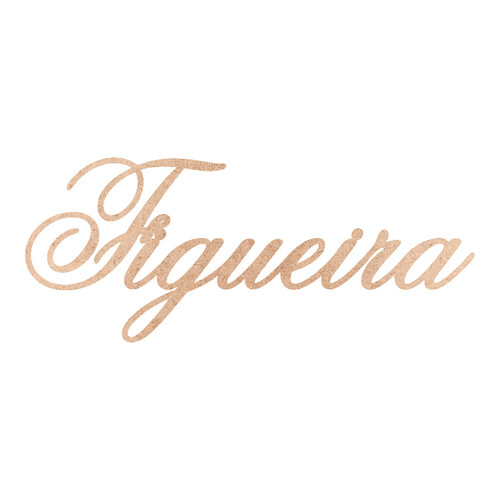 Recorte Figueira Old Script / MDF 3mm