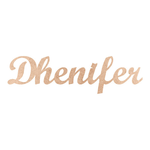 Recorte Dhenifer Script Mt Std / MDF 3mm