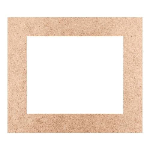 Recorte Moldura Ret 12 x 14 cm Borda 2 cm / MDF 3mm