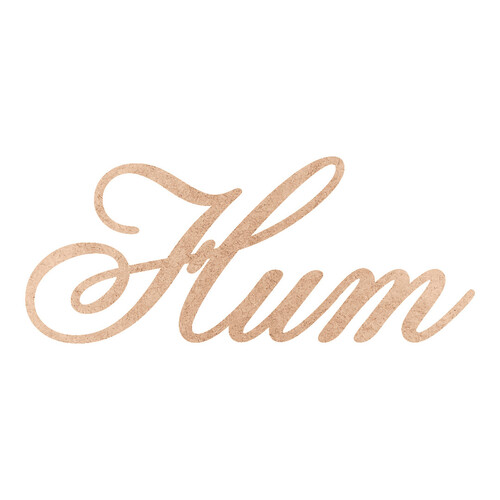 Recorte Hum Old Script / MDF 3mm