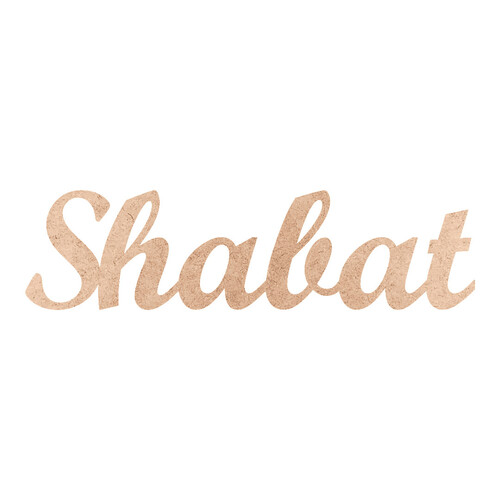 Recorte Shabat Script Mt Std / MDF 3mm