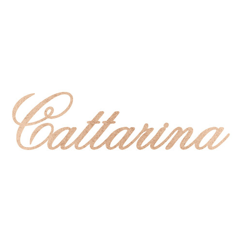 Recorte Cattarina Old Script / MDF 3mm