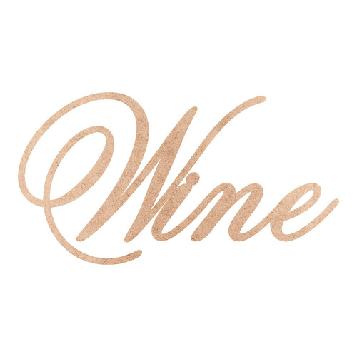 Recorte Wine Old Script / MDF 3mm