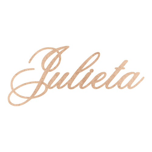 Recorte Julieta Old Script / MDF 3mm