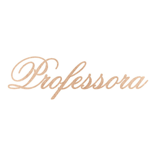 Recorte Professora Old Script / MDF 3mm