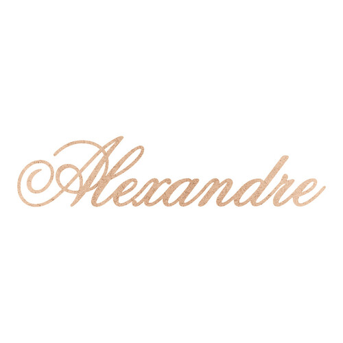 Recorte Alexandre Old Script / MDF 3mm