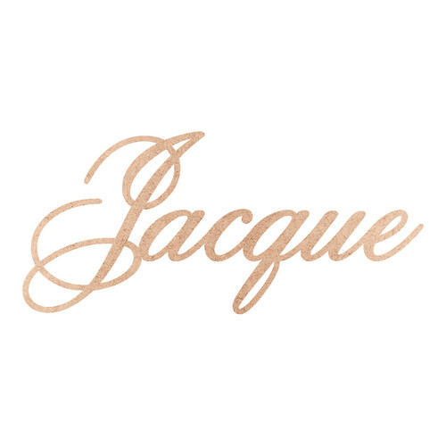 Recorte Jacque Old Script / MDF 3mm