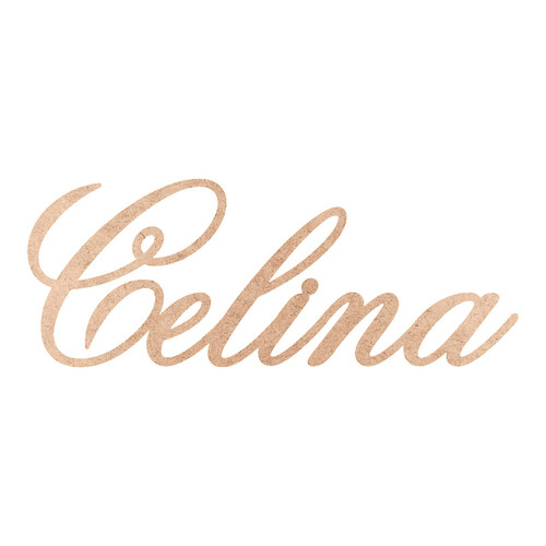 Recorte Celina Old Script / MDF 3mm