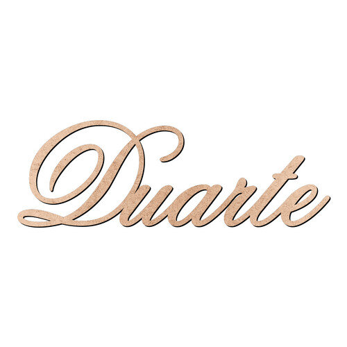 Recorte Duarte Old Script / MDF 3mm