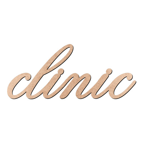 Recorte clinic Old Script / MDF 3mm