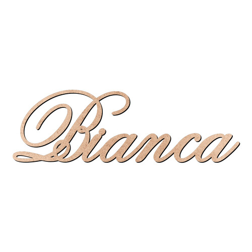 Recorte Bianca Old Script / MDF 3mm