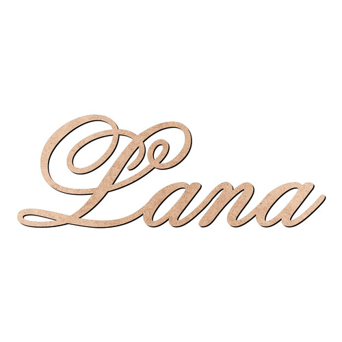 Recorte Lana Old Script / MDF 3mm