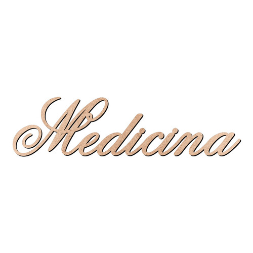 Recorte Medicina Old Script / MDF 3mm