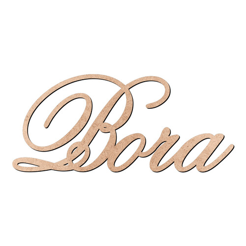 Recorte Bora Old Script / MDF 3mm