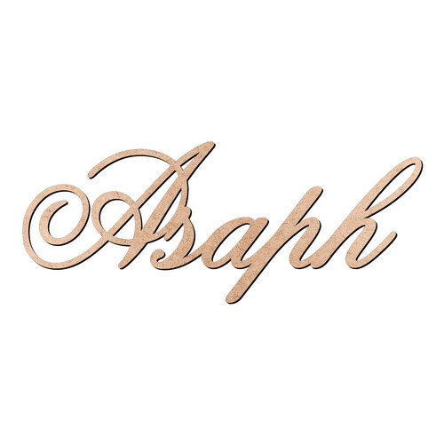 Recorte Asaph Old Script / MDF 3mm