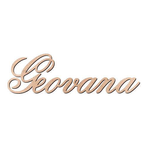 Recorte Geovana Old Script / MDF 3mm