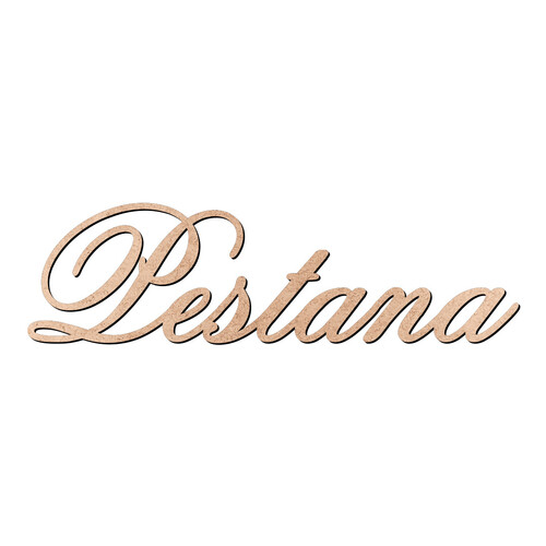 Recorte Pestana Old Script / MDF 3mm