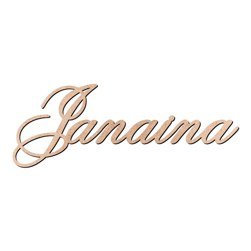 Recorte Janaina Old Script / MDF 3mm