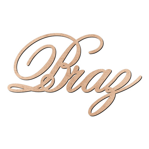 Recorte Braz Old Script / MDF 3mm