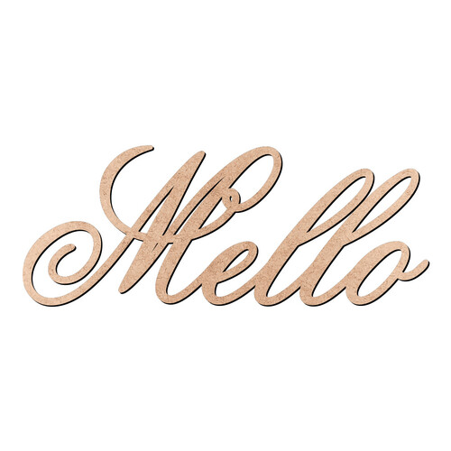 Recorte Mello Old Script / MDF 3mm