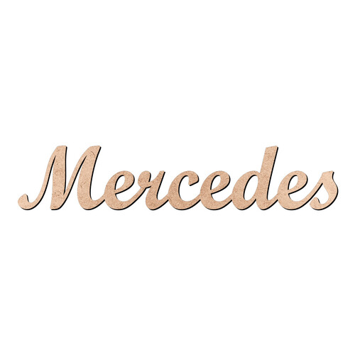 Recorte Mercedes Script Mt Std / MDF 3mm