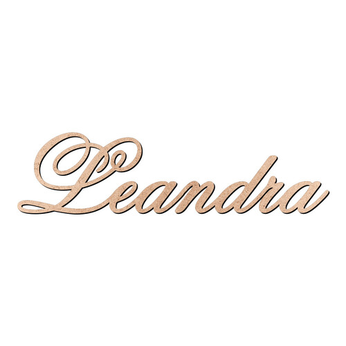 Recorte Leandra Old Script / MDF 3mm