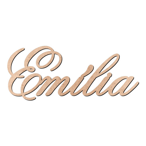 Recorte Emília Old Script / MDF 3mm