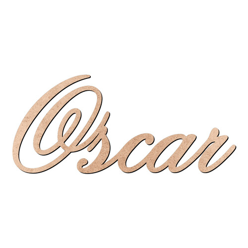 Recorte Oscar Old Script / MDF 3mm