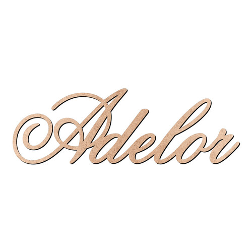 Recorte Adelor Old Script / MDF 3mm