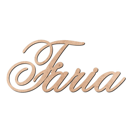 Recorte Faria Old Script / MDF 3mm