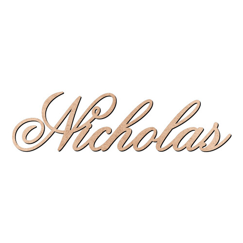 Recorte Nicholas Old Script / MDF 3mm