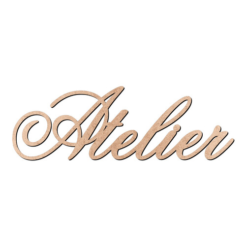 Recorte Atelier Old Script / MDF 3mm