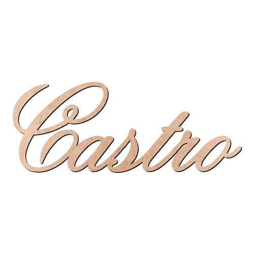 Recorte Castro Old Script / MDF 3mm