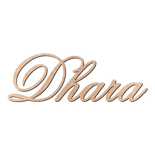 Recorte Dhara Old Script / MDF 3mm