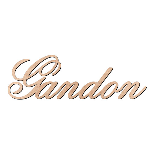 Recorte Gandon Old Script / MDF 3mm