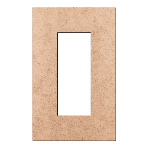 Recorte Moldura Ret 80 x 50 cm Borda 15 cm / MDF 3mm